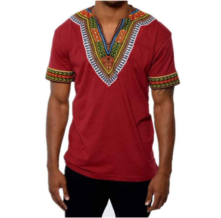 The Dominant Red Tribal T-Shirt | CATICA Couture - CATICA Couture