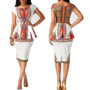 Open image in slideshow, The Life Ankara Dashiki Print Top and Skirt for Women/Ladies | CATICA Couture - CATICA Couture
