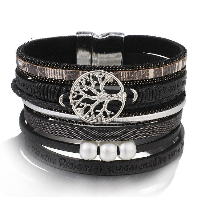 Life Tree Leather Bracelets For Women | CATICA Couture - CATICA Couture