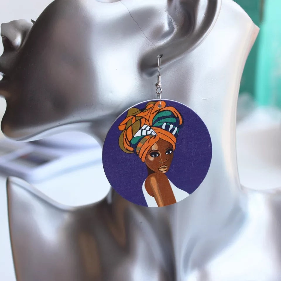 The Innocent Round Wooden Hand Painted Girl | CATICA Couture - CATICA Couture