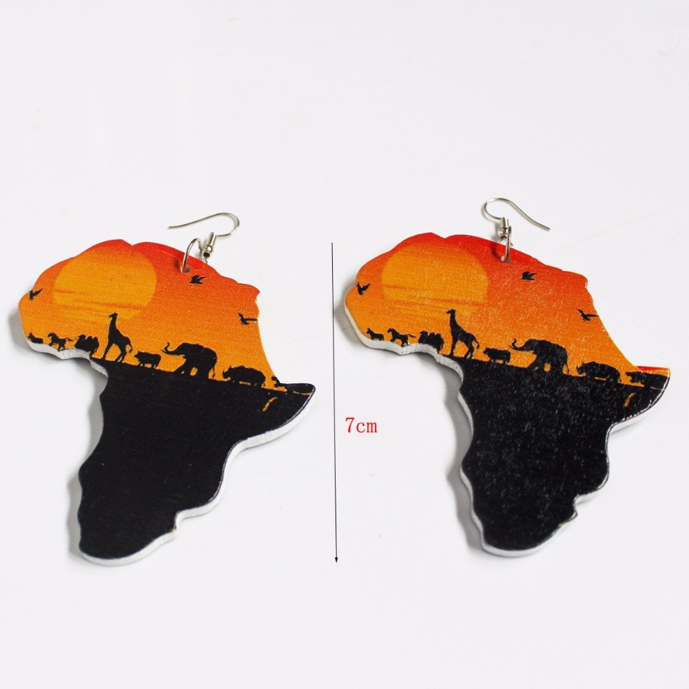 Magic Kingdom Wooden African Earrings | CATICA Couture - CATICA Couture