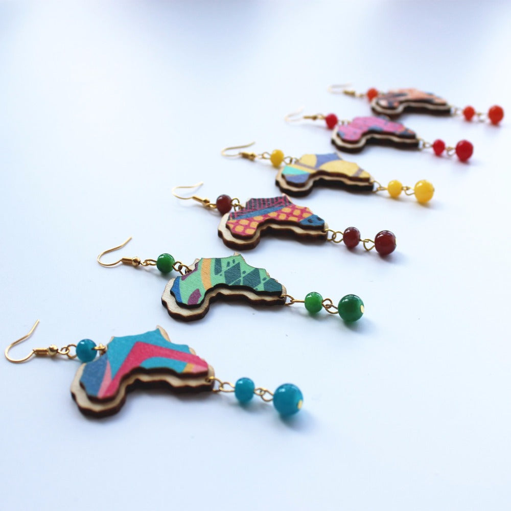 The Elite Vintage African Map Earrings | CATICA Couture - CATICA Couture