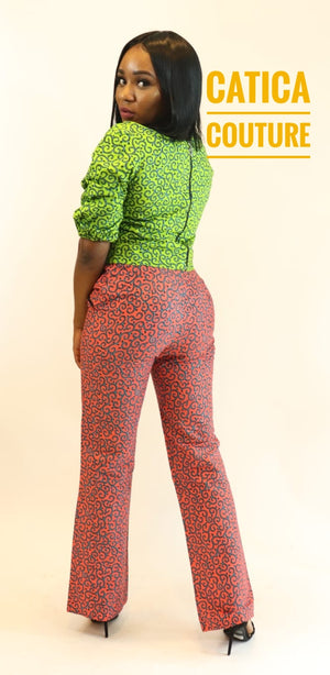 Open image in slideshow, The Vine Trousers and Blouse | CATICA Couture - CATICA Couture
