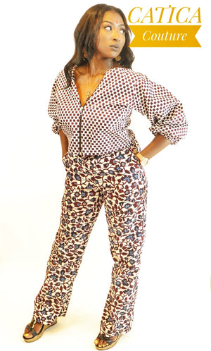 Rosey Trouser and Blouse | CATICA Couture - CATICA Couture