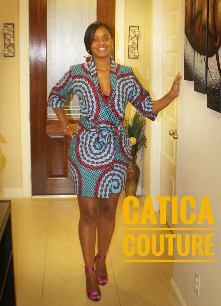 The Kano Ankara Wrap Dress | CATICA Couture - CATICA Couture