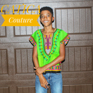 Open image in slideshow, The Future Kids Dashiki Shirt Unisex | CATICA Couture - CATICA Couture
