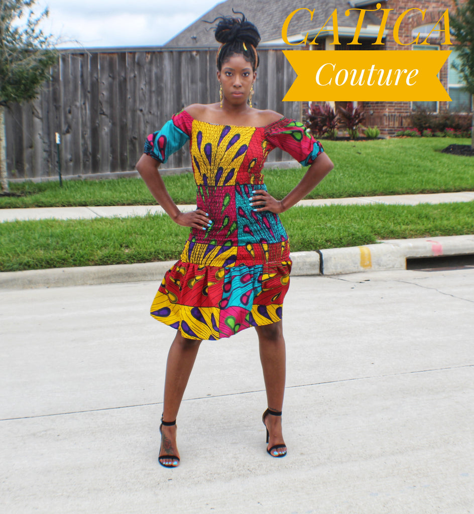 The Peacock Elastic Dress | CATICA Couture - CATICA Couture