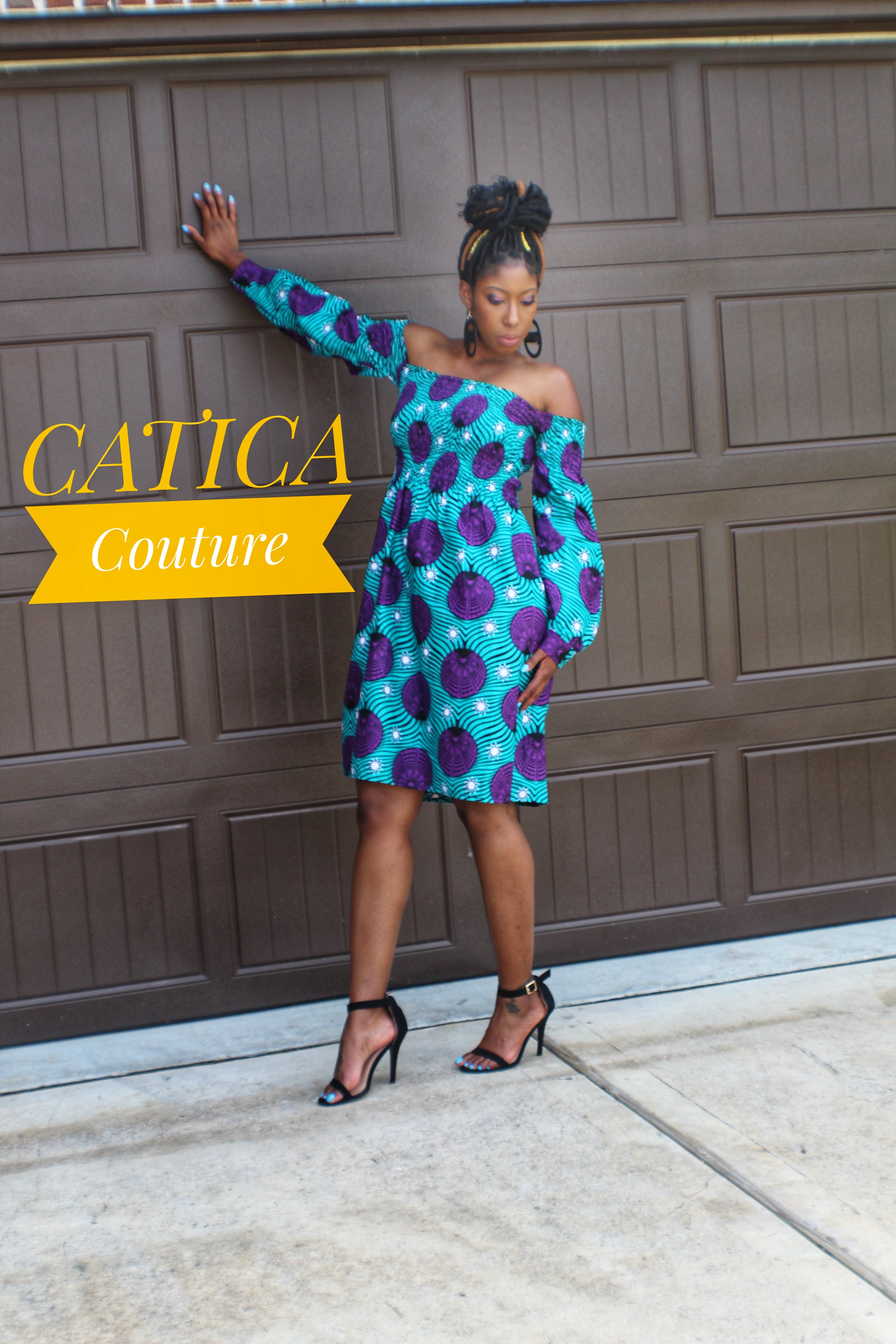 The Harmony Elastic Ankara Dress | CATICA Couture - CATICA Couture