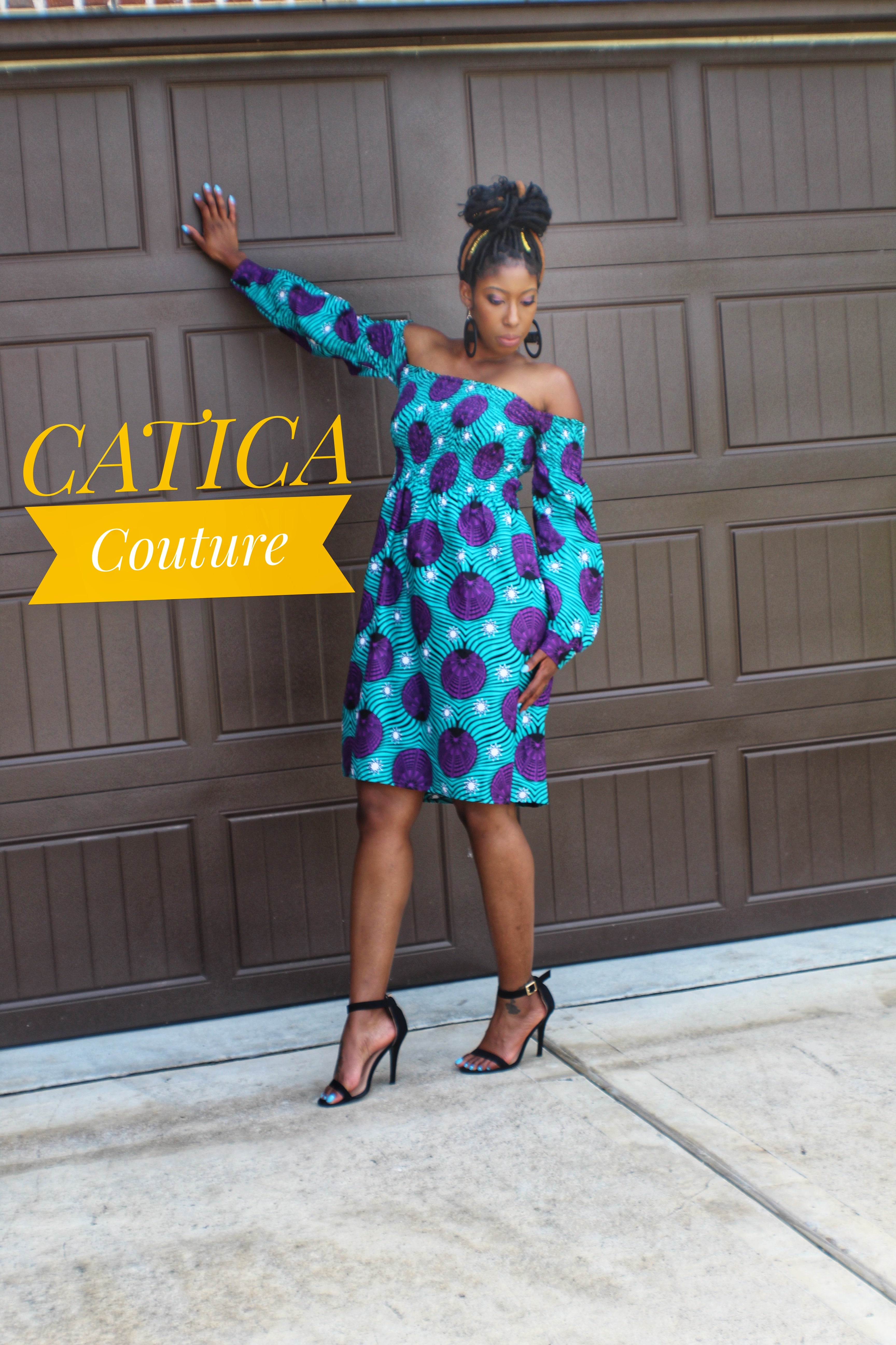 Elastic ankara dress hot sale