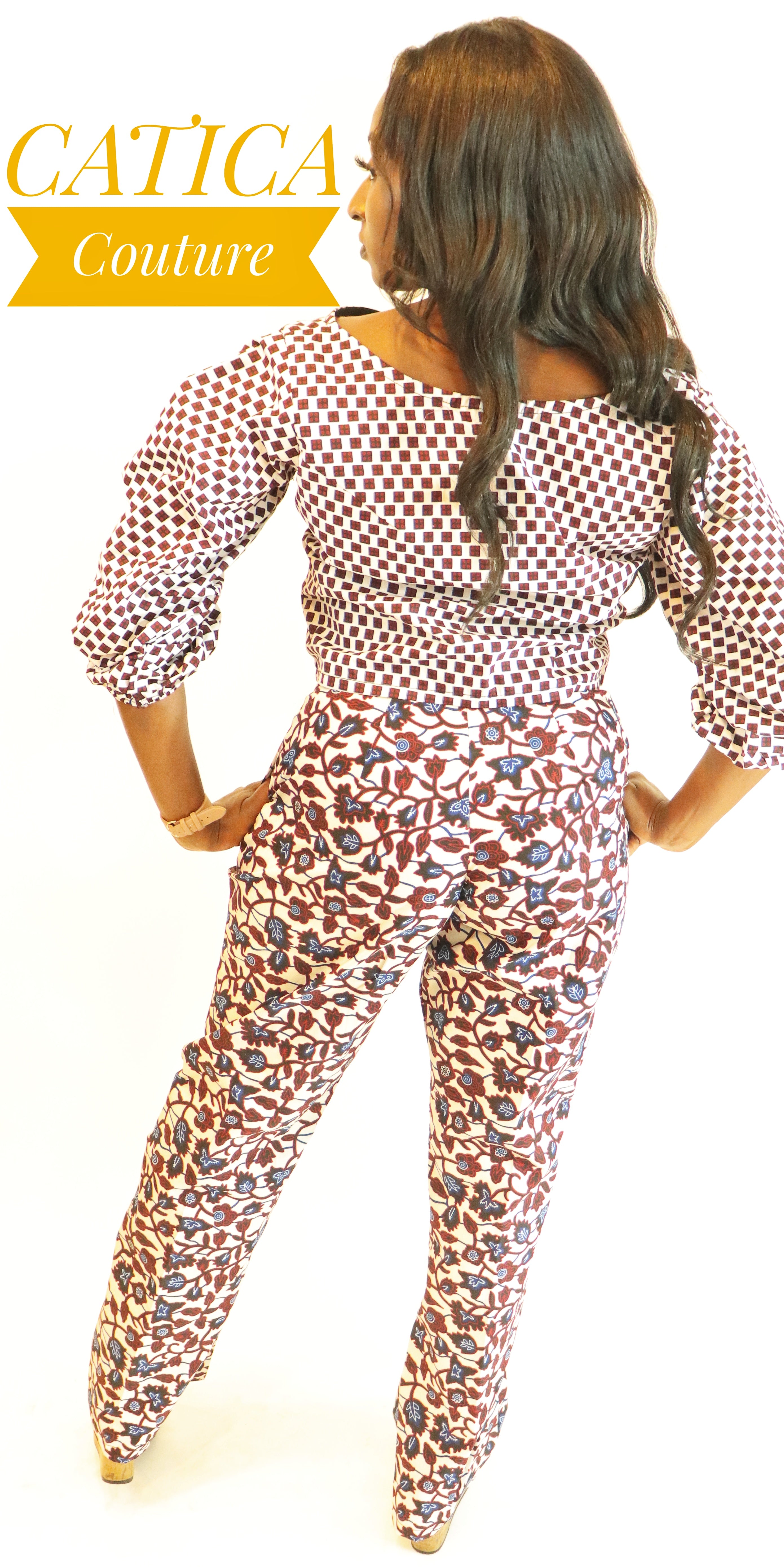 Rosey Trouser and Blouse | CATICA Couture - CATICA Couture