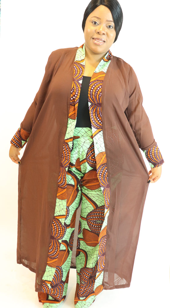 Sheer Divine Kimono and Trouser Set | CATICA Couture - CATICA Couture