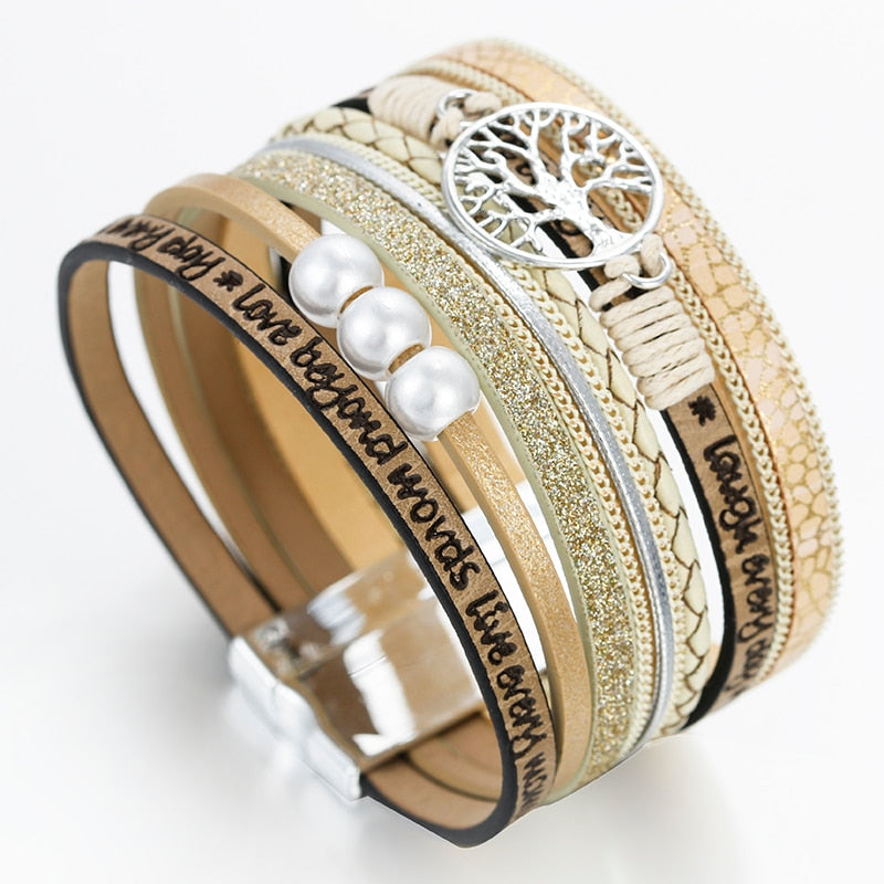 Life Tree Leather Bracelets For Women | CATICA Couture - CATICA Couture