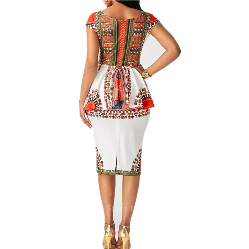 The Life Ankara Dashiki Print Top and Skirt for Women/Ladies | CATICA Couture - CATICA Couture