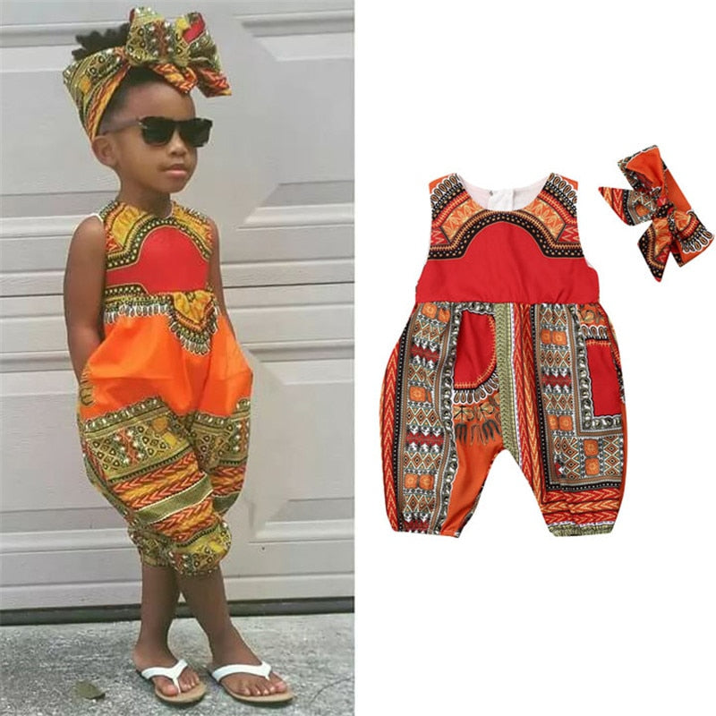 Baby Girls Kids African Jumpsuit | CATICA Couture - CATICA Couture