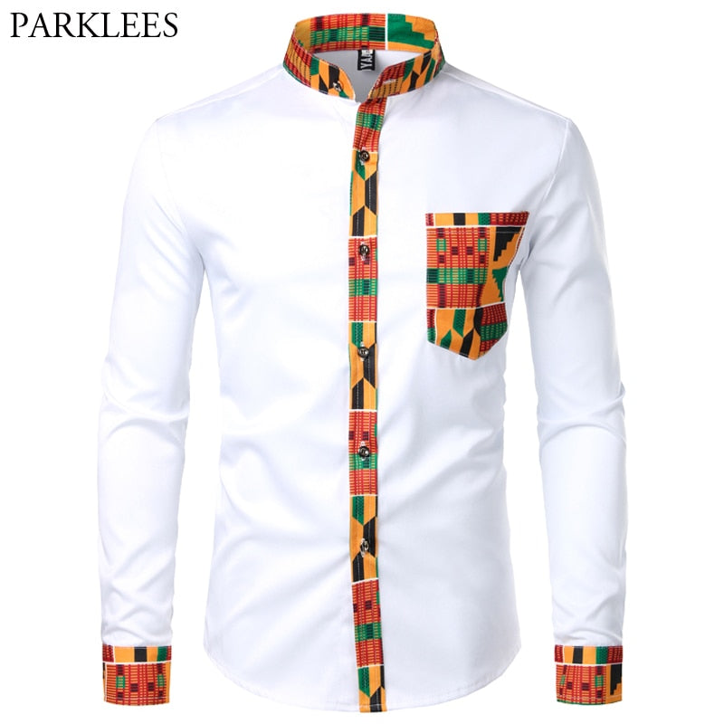 Dashiki African Men's  Button Shirt  | CATICA Couture - CATICA Couture