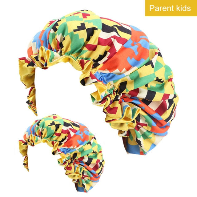 Violet Bonnet en Satin (Taille des enfants de 3 à 7 ans) (Bonnet de nu –  AfricanFabs