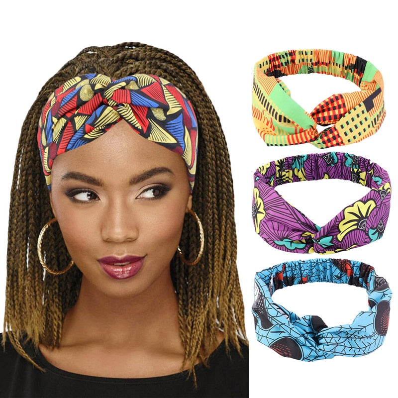 African Pattern Print Headband Twist Style