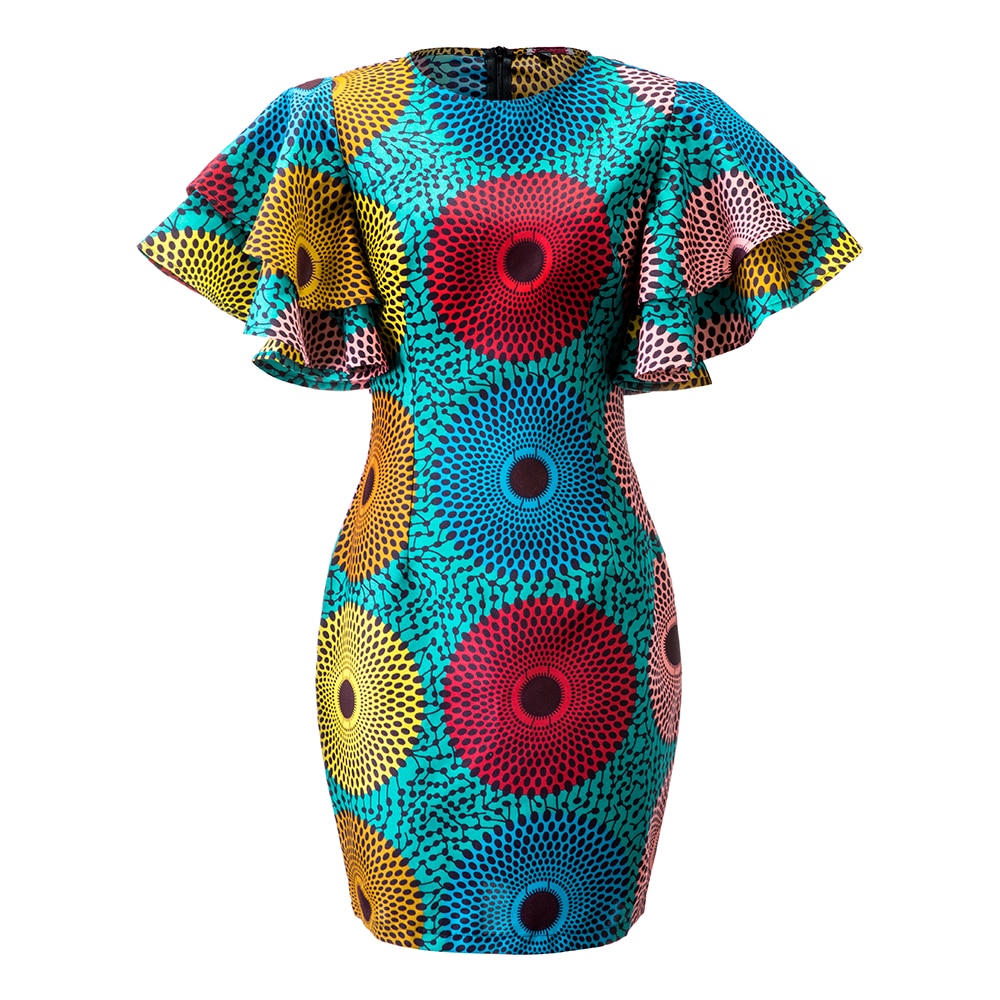 Thrills Ankara Print Slim Fitting Dress | CATICA Couture - CATICA Couture