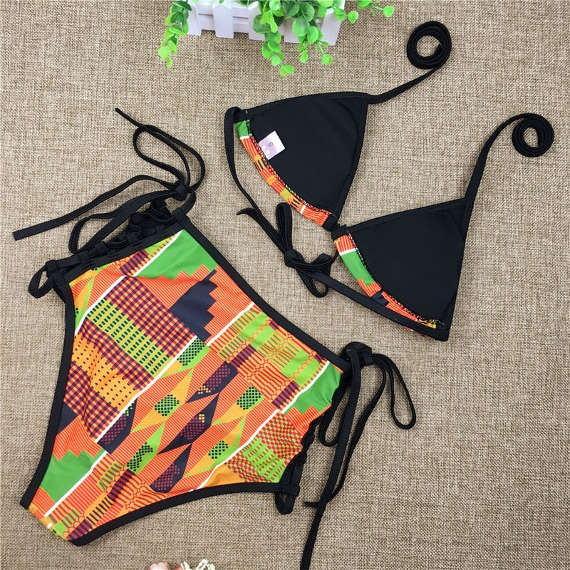 High Waist African Sexy Swimwear/Swimsuits | CATICA Couture - CATICA Couture